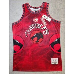 Thundercats Basketball Jersey Mens XL Red Cartoon Network Headgear Classics 1985